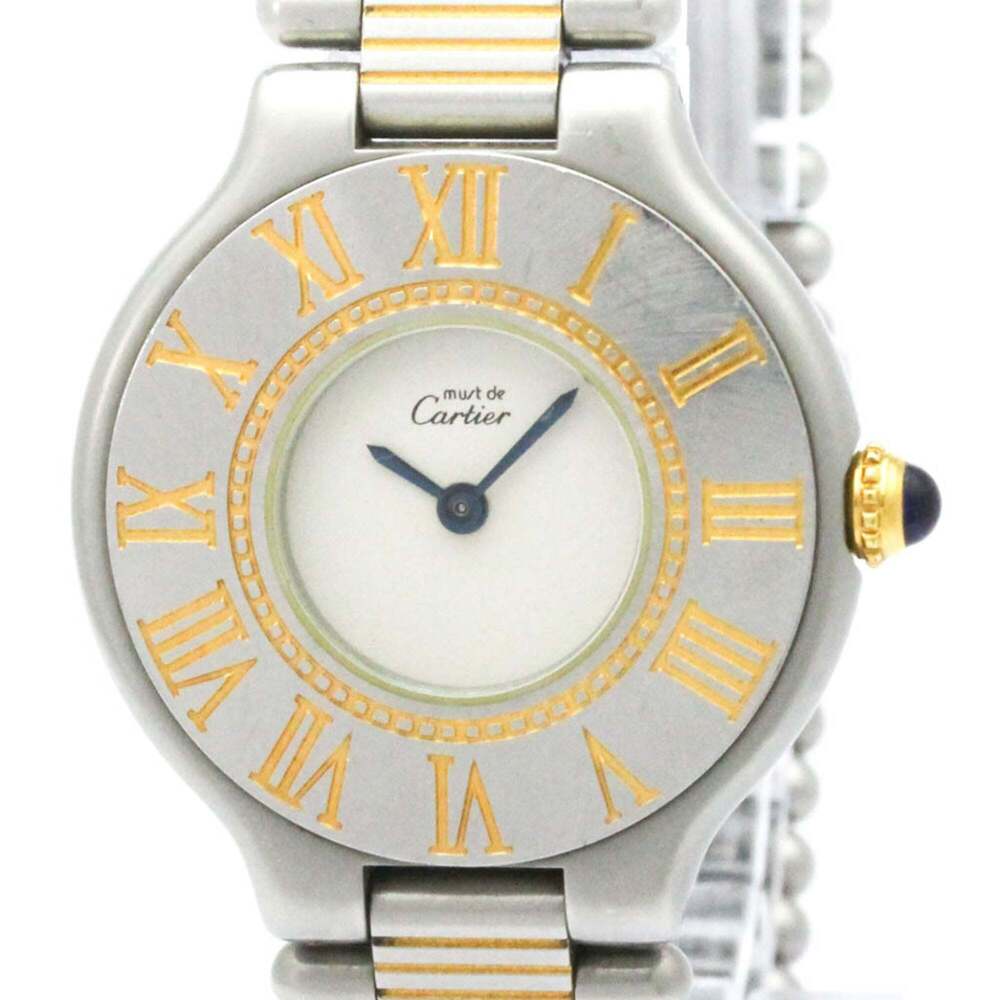 CARTIER Must 21 Gold Plated Steel Quartz Ladies Watch W10051F4